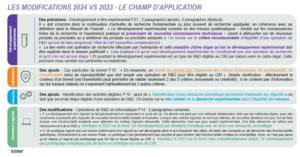 nouveau guide CIR MESR - le champ d'application